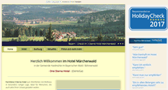 Desktop Screenshot of hotel-maerchenwald.de